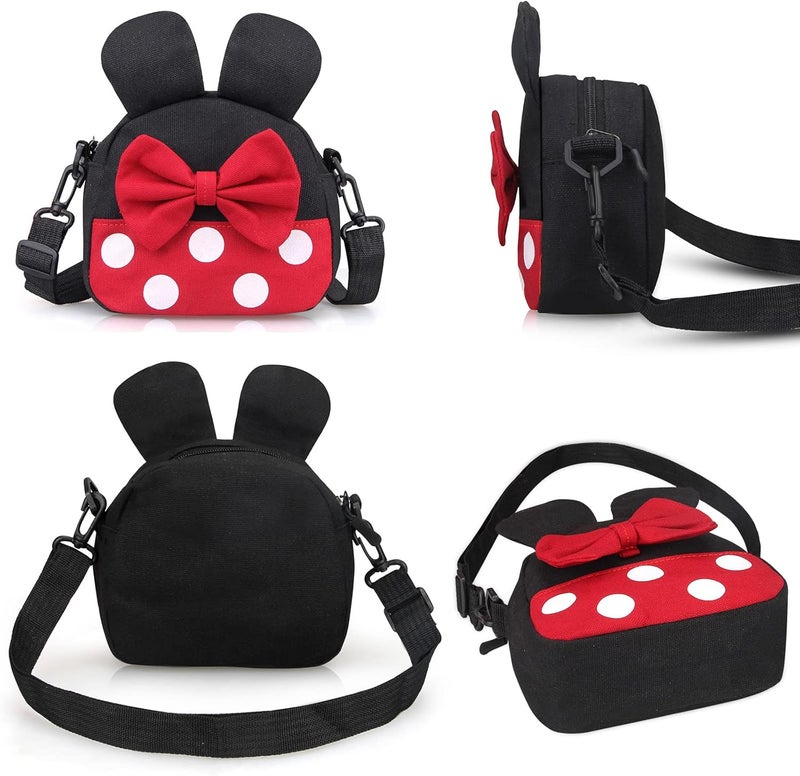 Dksyee Cute Crossbody Purse for Little Girls Toddler Mini Mouse Travel Crossbody Bag Small Kids Shoulder Handbag Mini Cartoon Cross Body Bag - Image 5